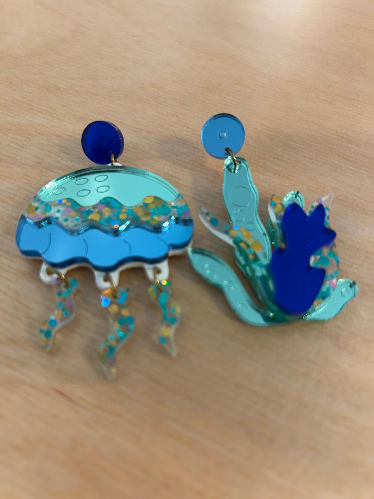 Pendientes Medusa Algas