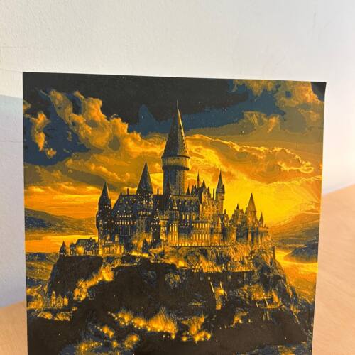 Lamina Harry Potter Hogwarts 3D 20*20 cm
