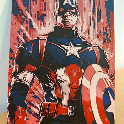 Lamina Capitán America 3D 25,5*18 cm